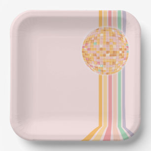 Last Dance Retro Graduation Party Paper Plate