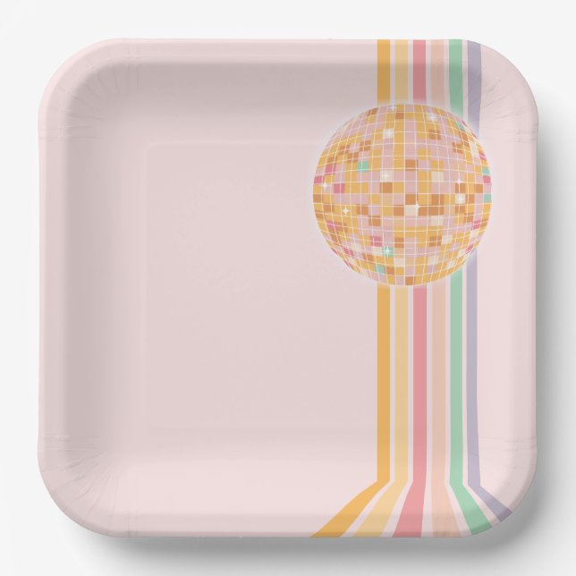 Last Dance Retro Graduation Party  Paper Plate (Front)