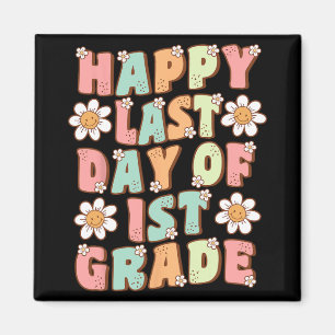 Last Day Of 1st Grade Cute Groovy First Grade Teac Magnet