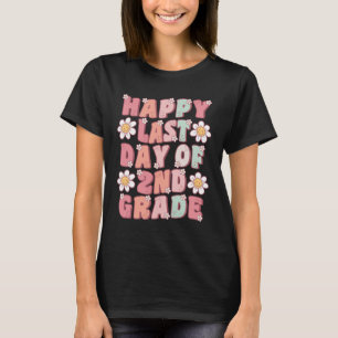Last Day Of 2nd Grade Cute Groovy Second Grade Tea T-Shirt