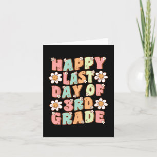 Last Day Of 3rd Grade Cute Groovy Third Grade Teac Card