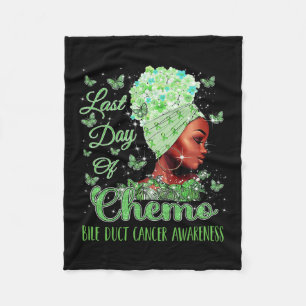 Last Day Of Chemo Bile Duct Cancer Awareness  Fleece Blanket
