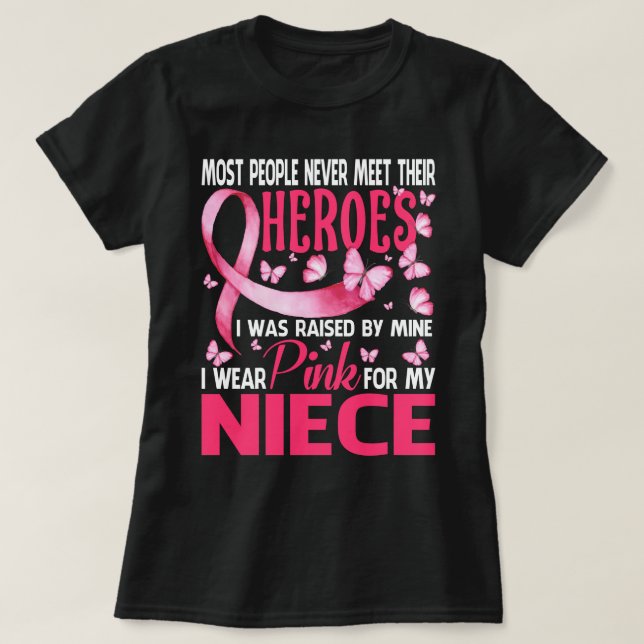 Last Day Of Chemo Breast Cancer Awareness Butterfl T-Shirt (Design Front)