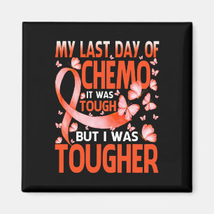 Last Day Of Day Chemo Leukaemia Awareness Butterfl Magnet