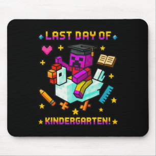 Last Day Of Kindergarten Funny Chicken Pixel Art K Mouse Pad