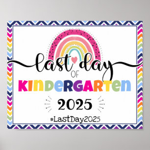 last day of kindergarten photo prop sign