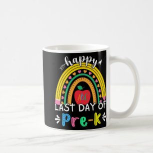 Last Day Of Pre-k Kindergarten Rainbow Teacher Stu Coffee Mug