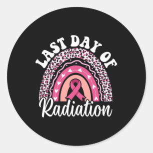 Last Day Of Radiation Chemotherapy Cancer Survivor Classic Round Sticker