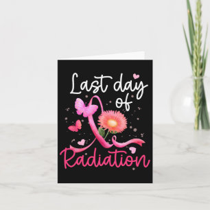 Last Day Of Radiation Floral Heart Breast Cancer S Card