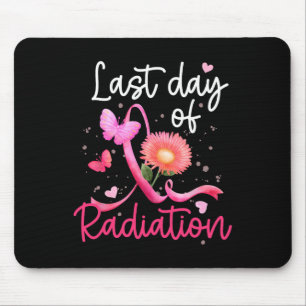 Last Day Of Radiation Floral Heart Breast Cancer S Mouse Pad