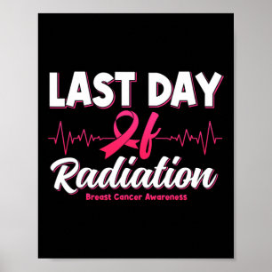 Last Day Of Radiation Heartbeat Breast Cancer Awar Poster