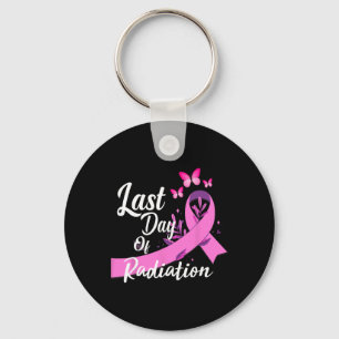 Last Day Of Radiation Treatment Breast Cancer Awar Key Ring