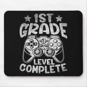 Last Day Of School 1st Grade Level Complete Gradua Mouse Pad