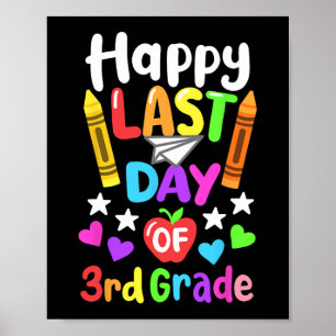 Last Day Of School 3rd Grade Cl Of 2024 Kids Poster