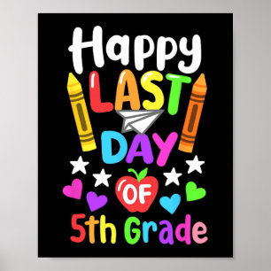Last Day Of School 5th Grade Cl Of 2024 Kids Poster