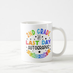 Last Day Of School Autograph 2nd Grade Graduation Coffee Mug