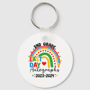 Last Day Of School Autograph 2nd Grade Graduation  Key Ring