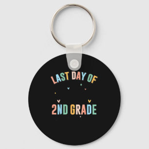 Last day of school autograph 2nd grade graduation key ring