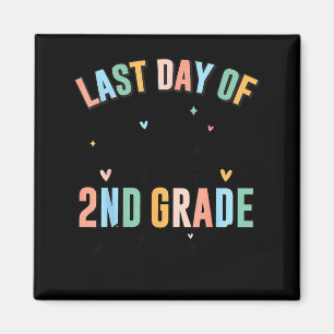 Last day of school autograph 2nd grade graduation magnet