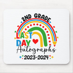 Last Day Of School Autograph 2nd Grade Graduation Mouse Pad