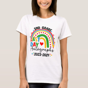 Last Day Of School Autograph 2nd Grade Graduation T-Shirt