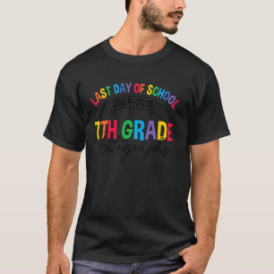 Last Day of School Autographs 7th Grade Graduation T-Shirt