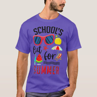 Last Day Of School Beach Vacation Schools Out For T-Shirt