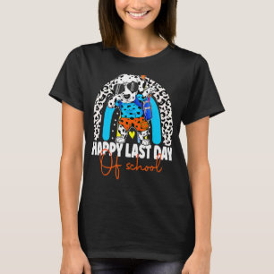 Last Day Of School Dabbing Dalmatian Dogs Summer R T-Shirt