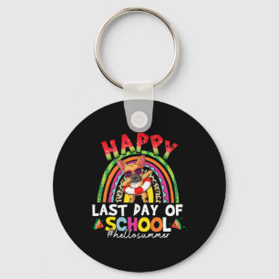 Last Day Of School French Bulldog Summer Graduatio Key Ring