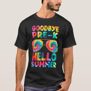 Last Day Of School Goodbye Pre K Hello Summer Tie T-Shirt