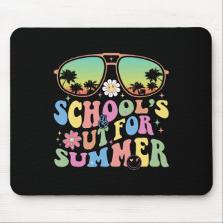 Last Day Of School Graduation Groovy Schools Out F Mouse Pad