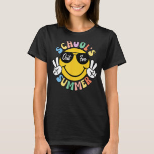 Last Day Of School Graduation Groovy Schools Out F T-Shirt