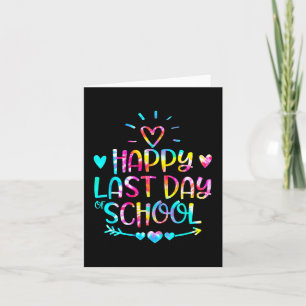 Last Day Of School Graduation Teacher Student Tie  Card