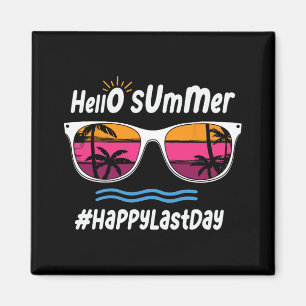 Last Day Of School Hello Summer Sungles Beach 3 Magnet