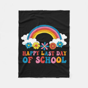 Last Day Of School Kids Teacher Student Graduation Fleece Blanket