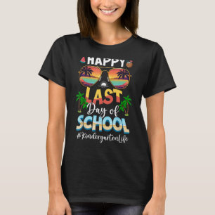 Last Day Of School Kindergarten Life Beach Sunset T-Shirt