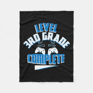 Last Day Of School Level 3rd Grade Complete Gamer Fleece Blanket