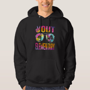 Last Day Of School Peace Out Elementary Teacher Ki Hoodie