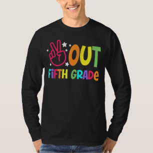 Last Day Of School Peace Out Fifth 5th Grade Teach T-Shirt