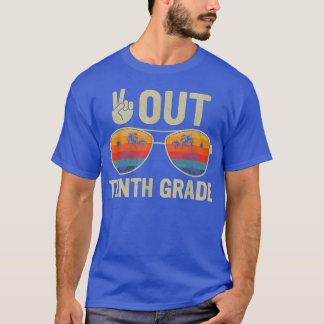 Last Day Of School Peace Out Tenth Grade Graduatio T-Shirt