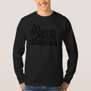 Last Day Of School Peace Sign Hand Out Kindergarte T-Shirt