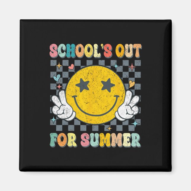 Last Day Of School Retro Schools Out For Summer Te Magnet (Front)