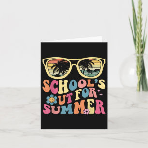 Last Day Of School Retro Teacher Schools Out For S Card