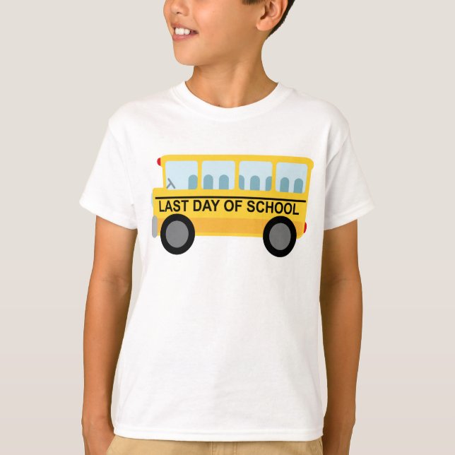 Last Day of School School Bus Gift T-Shirt (Front)