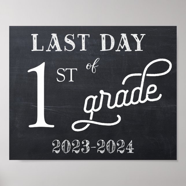 Last Day of School Sign  (Front)