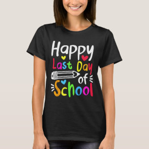 Last Day Of School Students Women Funny Summer Bea T-Shirt