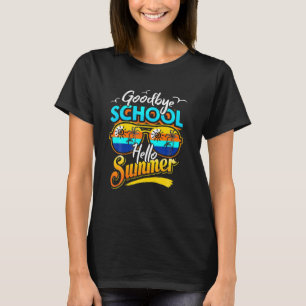 Last Day Of School Summer Time Palm Tree Teacher T-Shirt