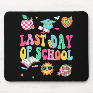 Last Day Of School Teacher Boy Girl Grad Hello Sum Mouse Pad