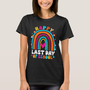 Last Day Of School Teacher Kids Graduation Rainbow T-Shirt
