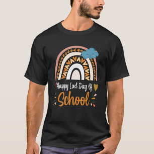 Last Day Of School Teacher Kindergarten Rainbow Co T-Shirt